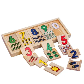 

Wooden Toy Digital Matching Early Education Puzzle Teaching Aid Kindergarten Table Games Math Puzzles To Find a Place Baby