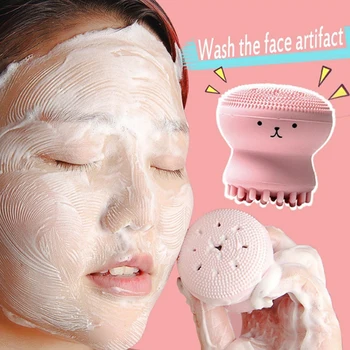 

Octopus Shape Silicone Facial Cleansing Brush Facial Pore Cleanser Exfoliating Massage Multifunctional Cute Facial Clean Brush