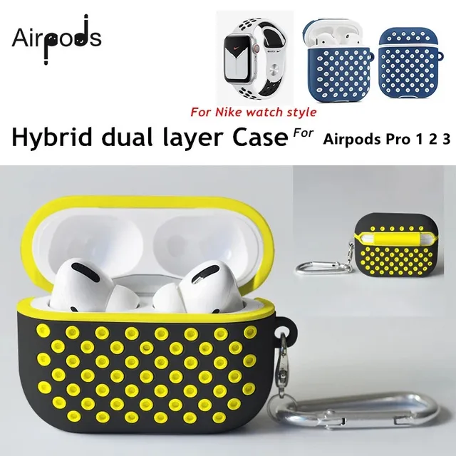 Hybrid duallayer case for apple Airpods Pro 1 2 3 case for air pro protective for nike watch sport accessories