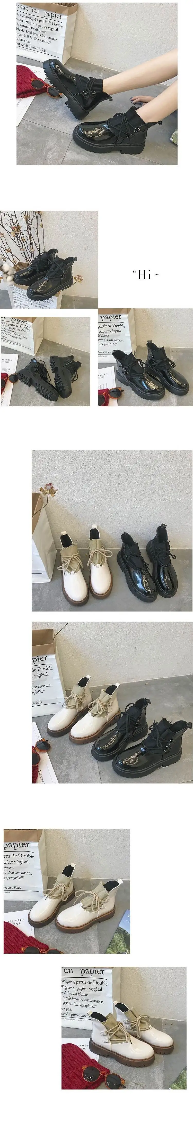 Winter Women ankle Martin boots women Casual lace-up mid heels platform Round Toe Comfort warm snow boots women shoes mujer X830