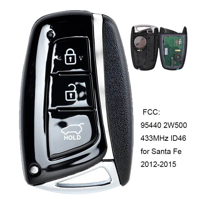 KEYECU-Smart-Remote-Car-Key-Fob-3-Button-433MHz-ID46-Chip-for-Hyundai-Santa-Fe-2012