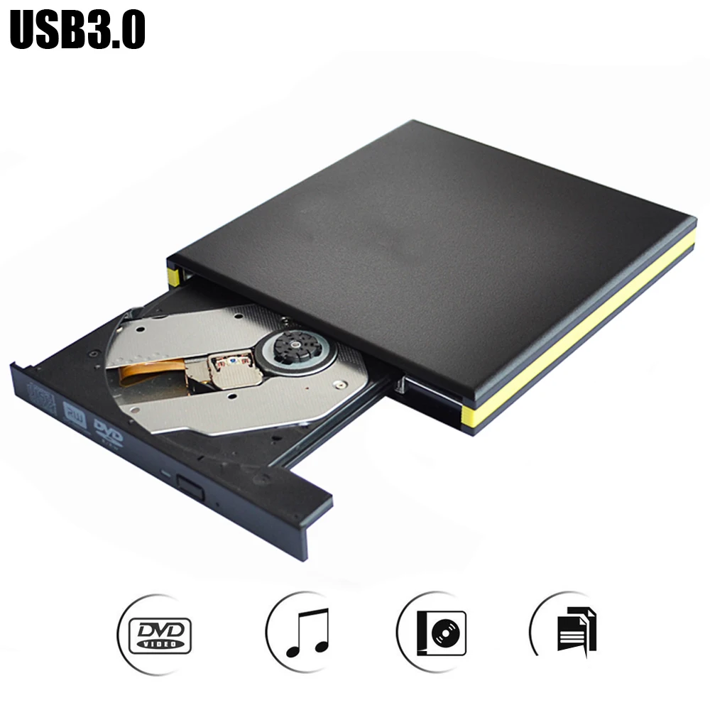 Новый внешний привод USB 3 0 для DVD и CD дисков тонкий портативный драйвер ноутбуков HP