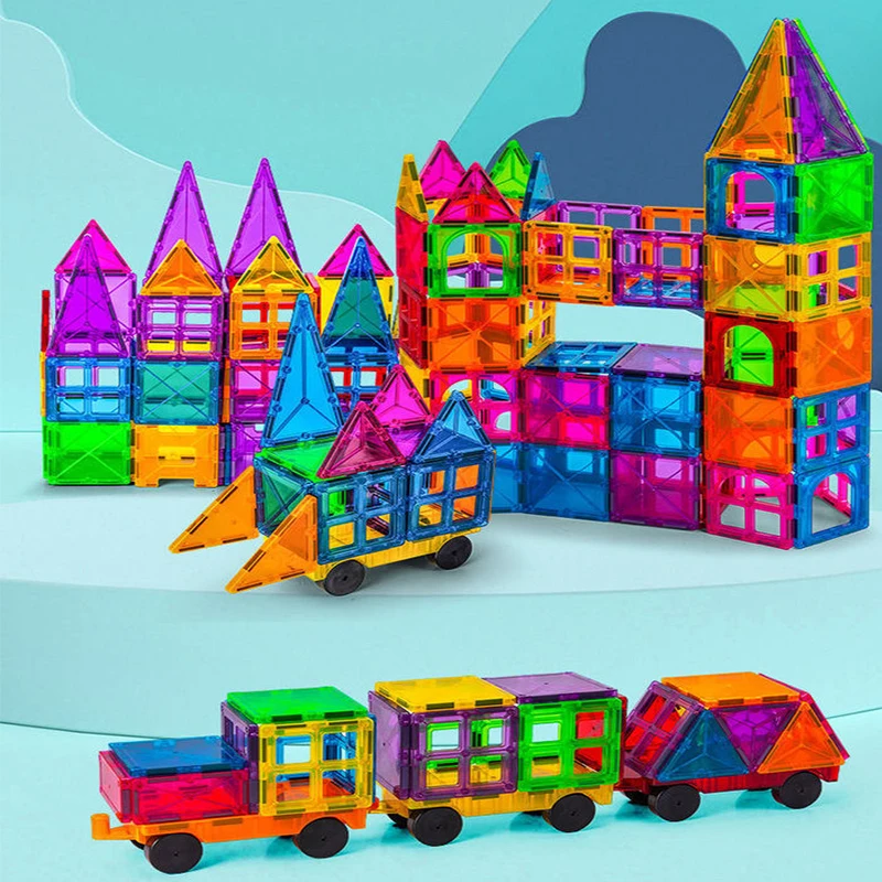 Blocks Model com tijolos magnéticos, Construção Set Toy para crianças, Kid Toys