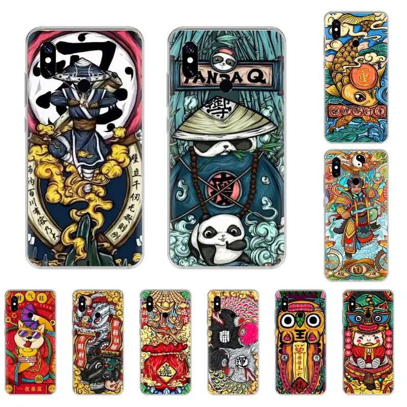 Chinese Style painting Cat Soft Phone Case For Xiaomi Mi 8 9 SE T A2 MAX3 Redmi 4X 5 PLUS 5A 6A 7 7A K20 K30 PRO | Мобильные