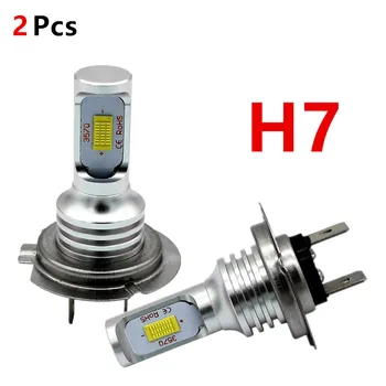 

2PCS LED H7 Headlight Bulb Kit Mini LED Lamps Car Light High/Low Beam 35W 4000LM Super Bright 6000K White 12V 24V Car Styling
