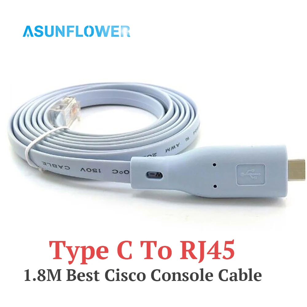 USB 2.0 Type C To RJ45 Cisco Console Cable USB-C-RJ45 Cable Extension Cable