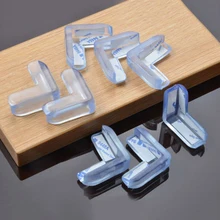 4 Pçs/set L Forma Transparente Capa Protetor da Segurança Do Bebê Mesa de Canto Guardas Proteção de Borda Canto Guarda Móveis Casa Hogar