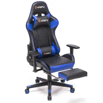 

Computer Gaming Chair Ergonomic Gaming Chair With Footrest Reclining Home Office Chair High Back Pu Leather Gaming Desk Chair