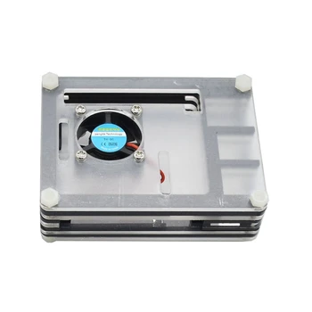 

for Raspberry Pi Acrylic Case with Cooling Fan Heatsinks for Raspberry Pi 4