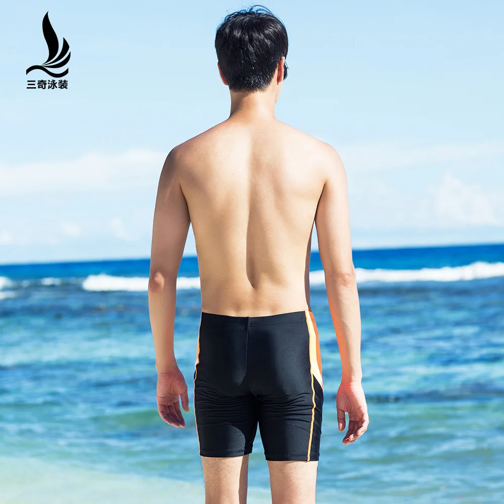 

Sanqi Men New Style Swimming Trunks Low-Rise Flat-Style Loose And Plus-sized-Sports Profession Swimming Suit