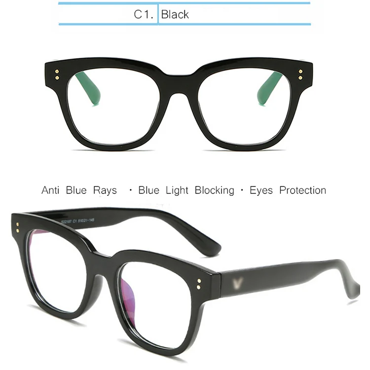IVSTA компьютерные очки, игровой анти-синий светильник, блок, прозрачная близорукость, стимпанк, большие, корейские, брендовые, дизайнерские, южная сторона, логотип GM - Цвет оправы: Large-Black
