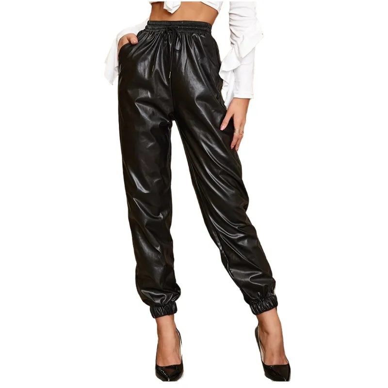 Casual Leggings Leather Leggings Women Sexy High Waist Loose Legging