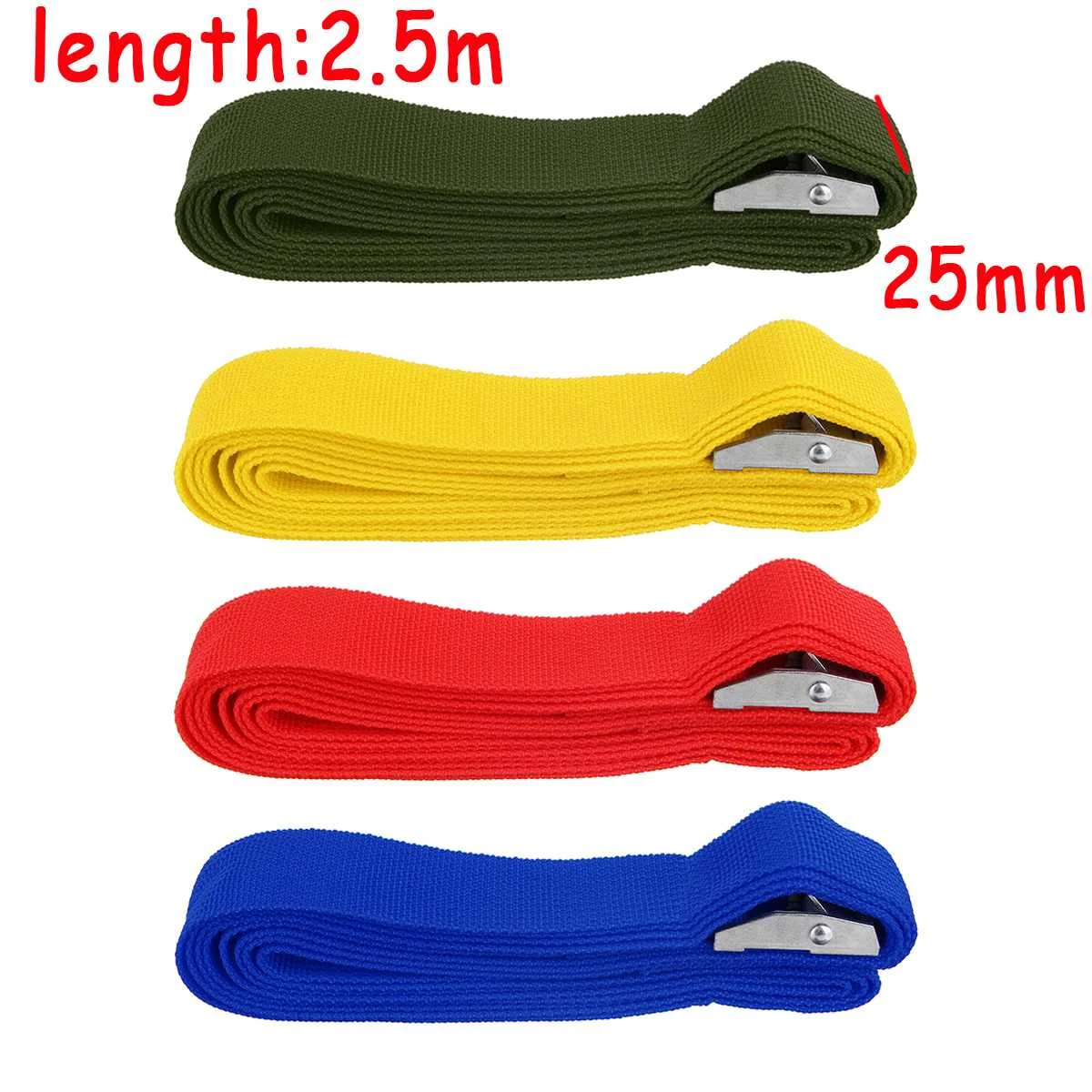 2.5mx25mm Car Tension Rope Tie Down Strap Strong Ratchet Belt Car Luggage Bag Cargo Lashing Strap Zinc Alloy Zinc Nylon 5 color