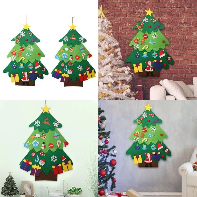 Christmas Tree Shape Nonwoven Pendant Window Dressing Christmas