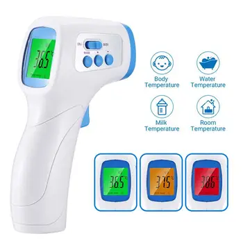 

Digital LCD Non-contact IR Infrared Thermometer Surface Temperature Measurement Data Hold Function 3 colors
