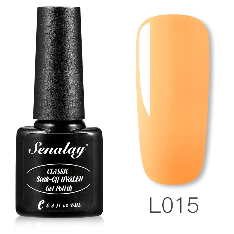 RE12-L015 SENALAY Гель-лак набор все для маникюра Полупостоянный Vernis верхнее покрытие УФ светодиодный гель лак удаляющийся замачиванием Гель-лак для ногтей - Цвет: RE12-L015