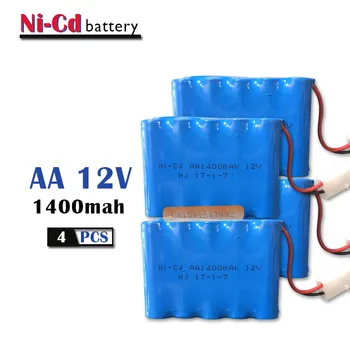 

4pc Brand 12v 1400mah battery ni-cd 12v aa nicd batteries battery pack ni cd rechargeable 10x aa for RC boat model car toys tank