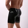 Men sexy  Patent leather Long Leg Boxer gay cock balls pouch bag lingerie Red Black Green White Pink Shorts Gym Sport Underwear ► Photo 2/6
