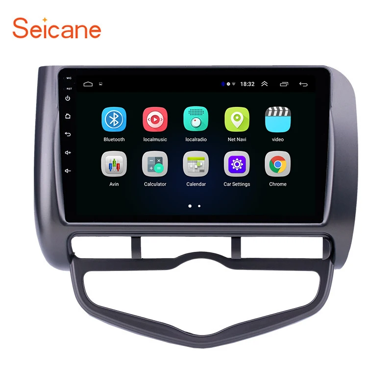 

Seicane Android 2din Car Unit Radio Player GPS Navigation for 2006 Honda Jazz City Auto AC Right Hand Drive support Carplay OBD
