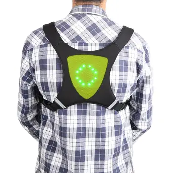 

LED Turn Signal Light Vest Remote Control USB Rechargeable Water Resistant Warning Safety Gear For Cycling Climbing