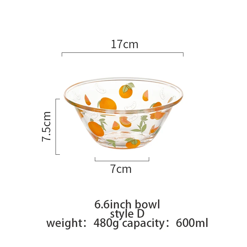 Heat Resistant Transparent Glass Flower Noodle Dessert Bowl Kitchen Salad  Cereal Soup Bowl Microwave Oven Restaurant Tableware - Bowls - AliExpress