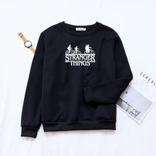Womens STRANGER THINGS Print Long Sleeve Hoodie Sweatshirt Ladies Slouch Pullover Jumper Tops 5 Colors S M L XL Brand New 2019