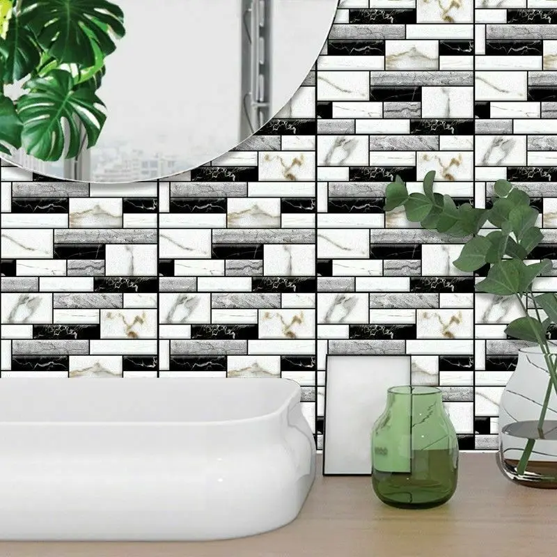 3D стены Стикеры кирпича плитки Самоклеящаяся мозаика Кухня Настенный декор