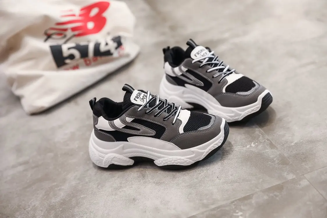 

2019 New Style Korean-style Versatile Dad Shoes Network Red Fire Thick Bottomed Casual Sports Shoes Anti-slip Students Running S