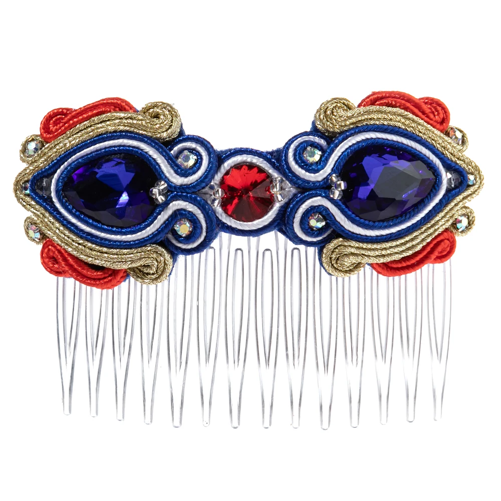 

Гребень для волос ручной работы, Ювелирное Украшение для волос в стиле бохо, Женский гребень для волос, модная тиара невесты с кристаллами, аксессуары для волос для вечеринки