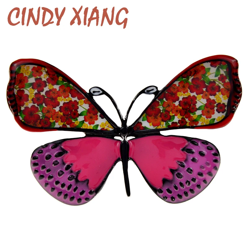 Новая эмалированная разноцветная брошь-бабочка CINDY XIANG для унисекс летняя Милая