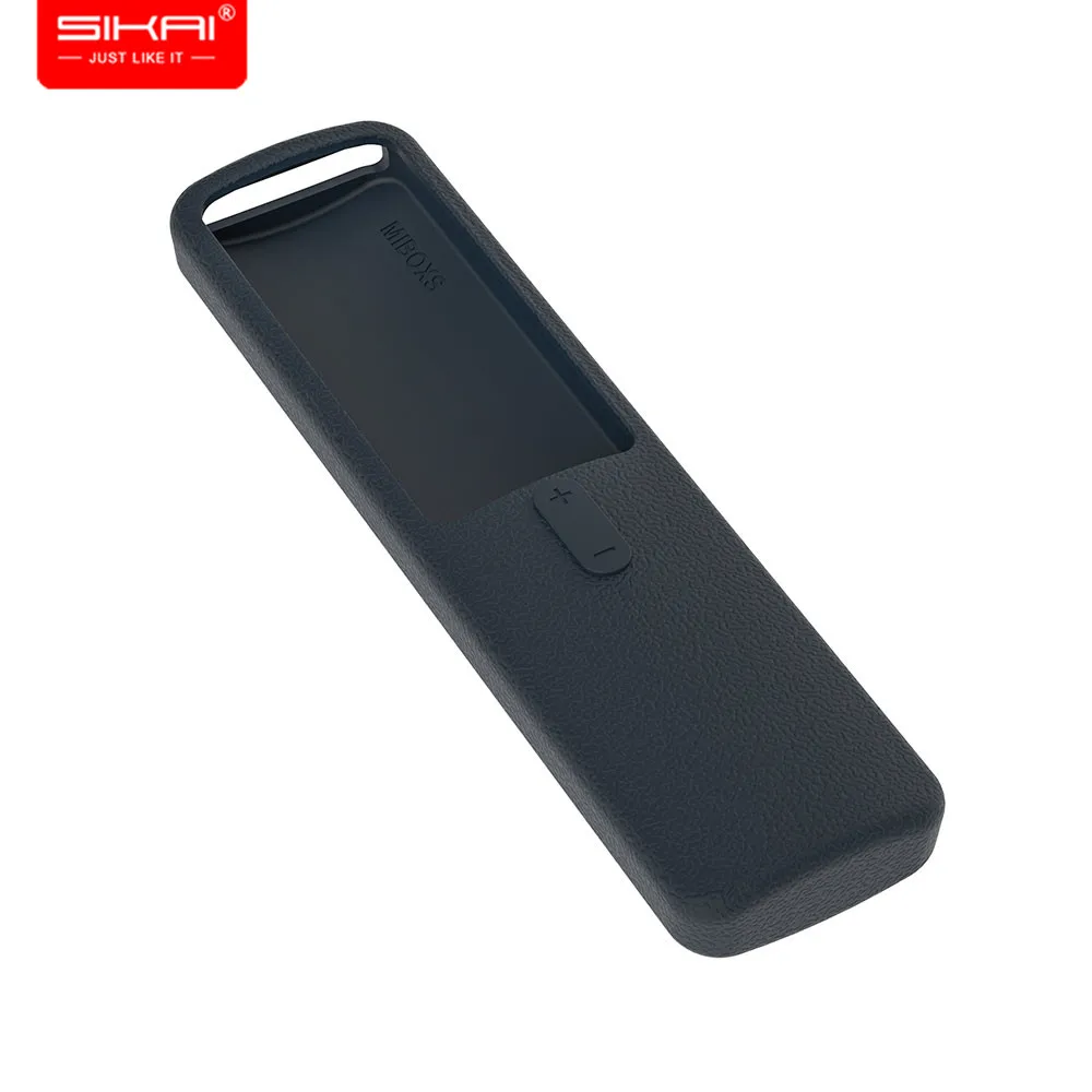 Силиконовый чехол для пульта дистанционного управления SIKAI для Xiaomi mi Box s Чехол для пульта дистанционного управления для Xiao mi мягкий простой протектор для пульта дистанционного управления - Цвет: black