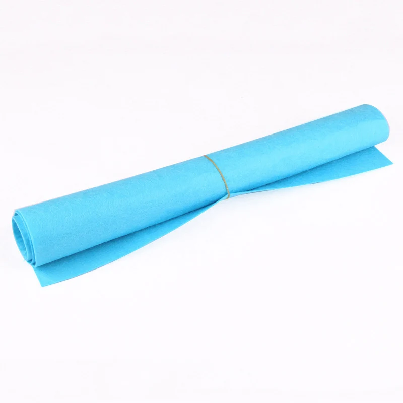 Цветная ткань для скрапбукинга ручной материал для домашнего шитья DIY производство толщина 1 мм Нетканая войлочная ткань ручной работы - Цвет: Lake blue