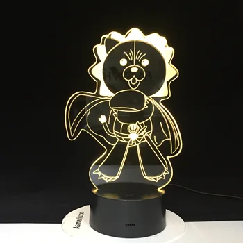 

Angry Bear 3D LED Lamp Teenager's Favorite USB Nightlight Bedside Optical Led Night Light The Pooh Sensor Decor Dropshipping