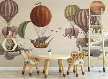 

[Self-Adhesive] 3D Flying Up Elephant 9360 Wall Paper mural Wall Print Decal Wall Murals