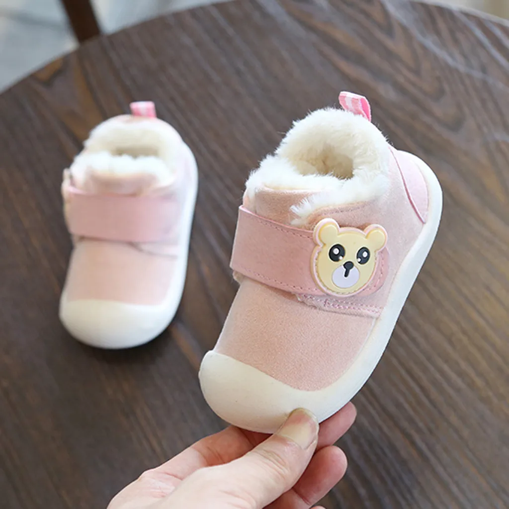 Зимняя обувь для малышей с героями мультфильмов; домашние тапочки для младенцев; зимние ботинки с мягкой подошвой в виде краба;