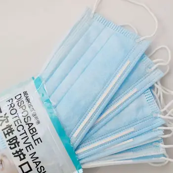 

10Pcs/Set 3 Layers Disposable Mouth Mask Melt-Blown Non-Woven Earloop Respirator