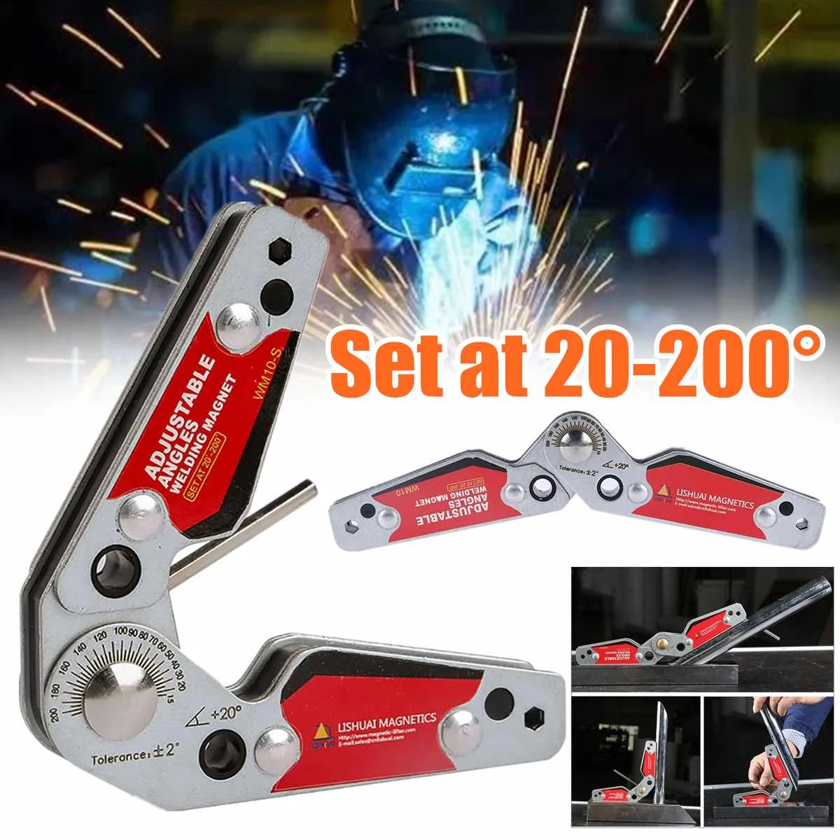 Welding Magnets Holder 20°-200° Adjustable Angles Magnetic Welding Clamp for a Welding Holder in The Line of Hardware Processing and Construction Industry Welding Magnets Holder 20°-200° Adjustable Angles Magnetic Welding Clamp for a Welding Holder in The Line of Hardware Processing and Construction Industry