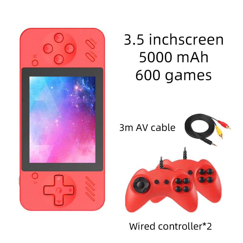 POWKIDDY Q35 Handheld Game Console 5000mAh Mobile Power Supply 8 Bit Game Cheap Children's Gifts Av Out Support Two Players 