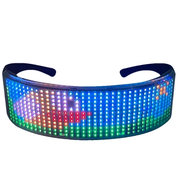 

APP Flash Eyeglasses Frame Colorful Luminous Glasses LED Sunglasses APP Eyeglasses for Party Festival Bar Night Club