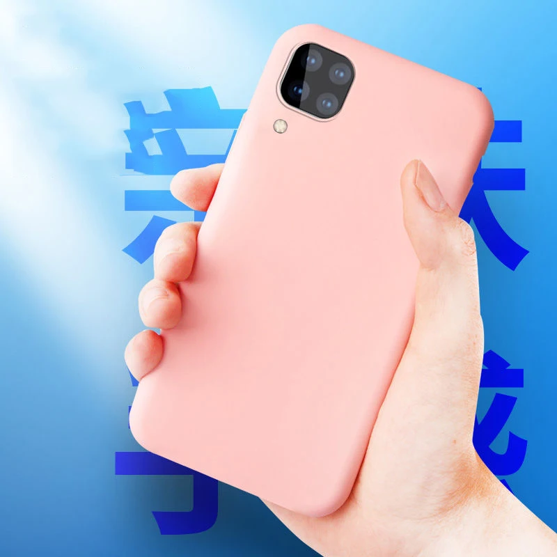 Чехол для Huawei P40 Lite мягкая Жидкая силиконовая резина чехол Бампер Light P 40 Lait