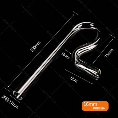 Jet outflow 17mm Мини нано стеклянная труба Лилия струйный отток фиолетовый отжим мини нано поток отток качество ada аквариумный фильтр Аксессуар - Цвет: Jet outflow 17mm