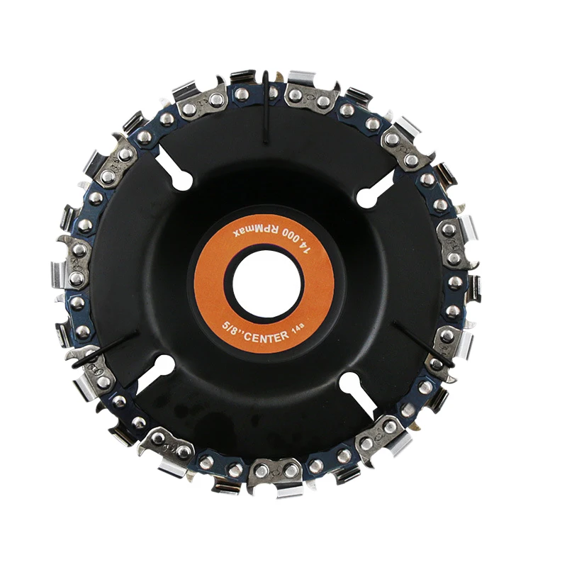 GYTB 22 Tooth 4 Inch Grinder Disc and Chain Fine Cut Chain Set for 100/115 Angle Grinder Woodworking Carving Grinding and Cutt