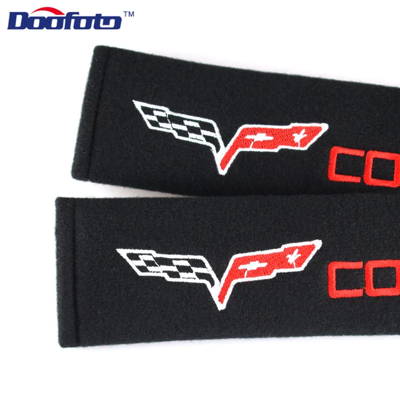 Чехол для ремня безопасности Doofoto для Chevrolet Corvette C6 C5 C7 C4 C3, автомобильные аксессуары для интерьера, защитный чехол на плечо