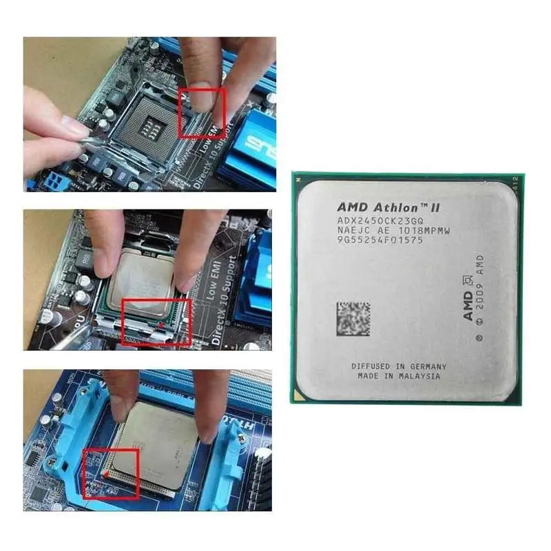 Процессор Amd Athlon Ii X2 245 (2 9 ГГц/2 Мб/2000 ГГц) 938 Разъем Am2 + Pin продажа ЦП 240 Am3 Бесплатная