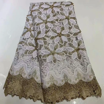 

African Lace Fabric 2019 High Quality African Tulle Lace Fabric With Stones French Net Lace For Women Dress