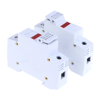 

2Pcs/lot Rt18-32x Ac 380v 32a 1 Pole 10x38mm Din Rail Mount Fuse Holder Base