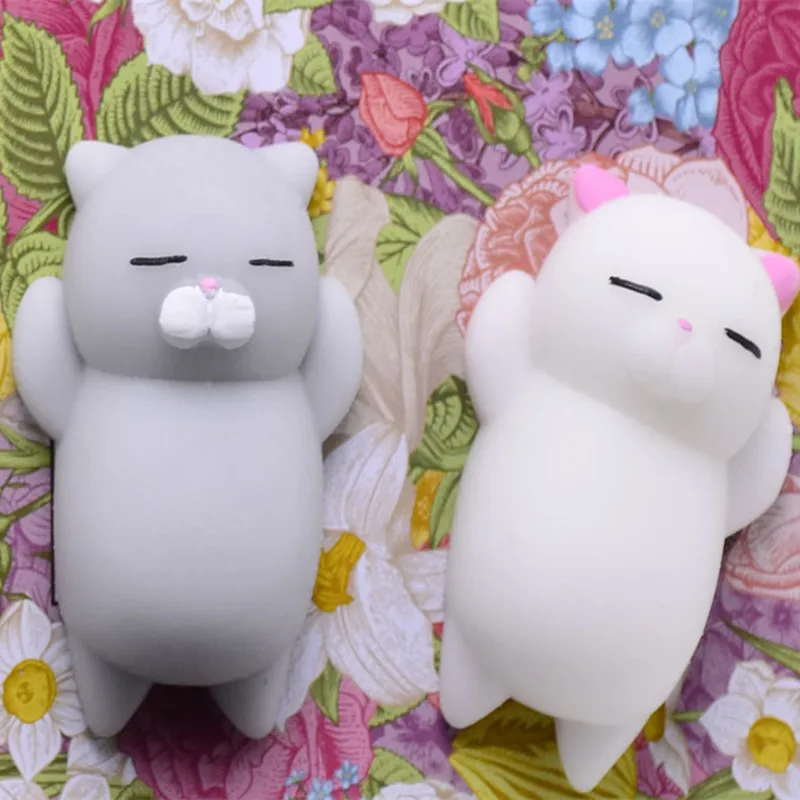 Cat 5 шт. мини антистресс Kawaii Дети рука сжимает щепки шутки лапы кошки панда новинка игрушки для снятия стресса украшения милые - Цвет: Cat