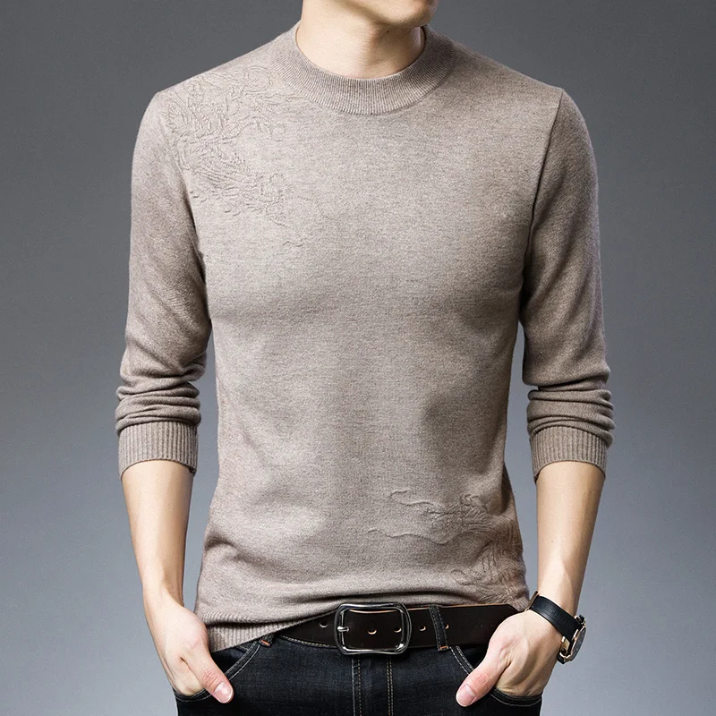 MOGU свитера мужские Новые Модные Повседневные свитера с круглым вырезом из плотного хлопка трикотажные качественные мужские свитера пуловеры Мужская одежда размер M-8XL
