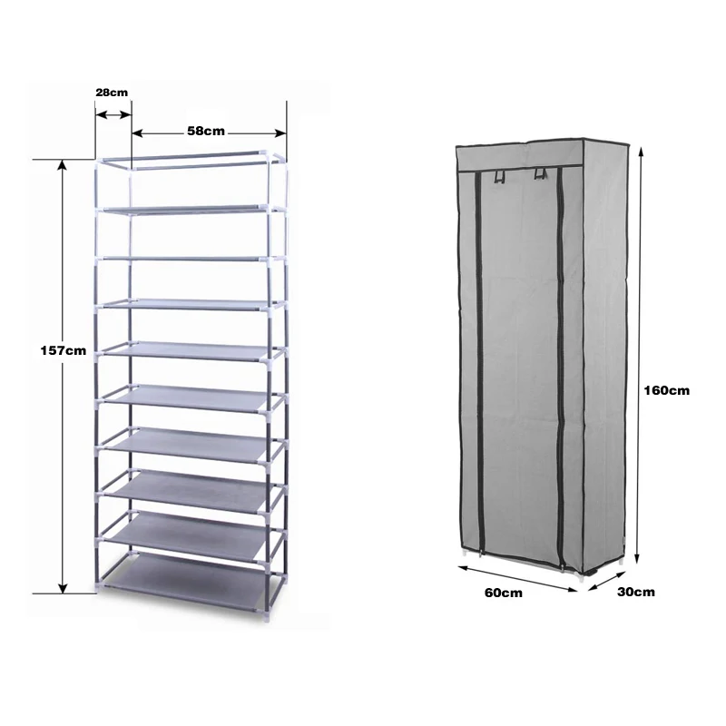 DIY Multi-specification storage shoes Assembly Shoe Shelf Large Capacity Dustproof Moistureproof Shoes Storage Cabinet