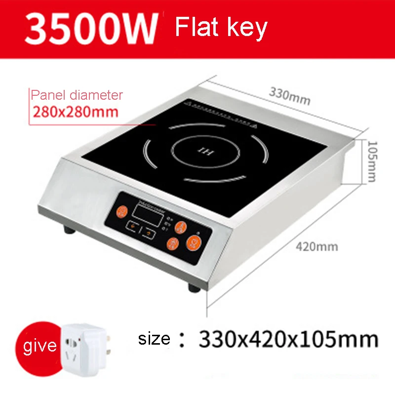 

Guangming Commercial Electromagnetic Stove 3500W High Power Restaurant Dining Room Domestic Concave Fried Stove Plane Soup